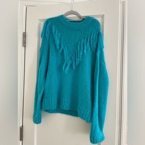 & Other Stories Vibrant Blue Fringe Sweater
